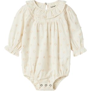 Romper - Lange Mouwen - Geweven Stof - Knoop- en Lussluiting - Ronde Hals