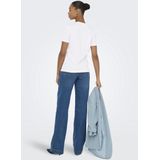 Only - Onlemma Life - T-shirt - Wit - Regular Fit - Korte Mouwen