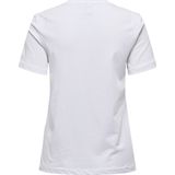 Only - Onlemma Life - T-shirt - Wit - Regular Fit - Korte Mouwen