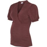 Blouse - Regular Fit - O-hals Top - Korte Mouwen - Voedingsfunctie met Wikkeleffect