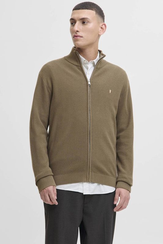 JACK & JONES PREMIUM - Gebreid Vest - Kaki