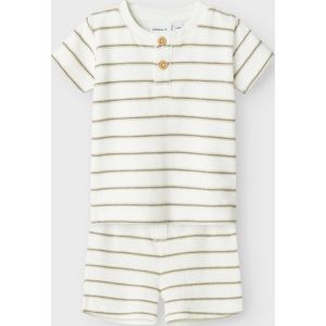 Name It - NBNOTERRY SS TOP SET - Cloud Dancer - 2-delig Huispak