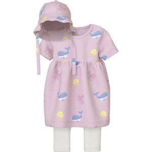 NAME IT - Set NBFVANDORA - Lichtblauw Geel Rosa Offwhite - 3-delig - Kleding