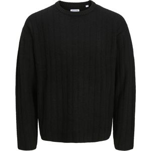 Jack & Jones - JJEBRADLEY CARTER - Gebreide Trui - Zwart - Ronde Hals - Lange Mouwen