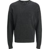 Jack & Jones - JJECHARGE FADED KNIT CREW NECK - Trui - Zwart - Ronde Hals