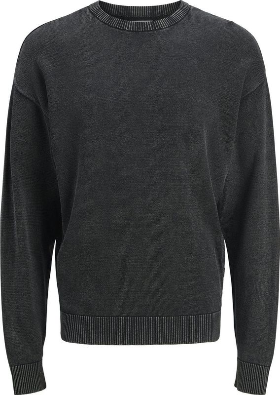 Jack & Jones - JJECHARGE FADED KNIT CREW NECK - Trui - Zwart - Ronde Hals
