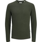 Jack & Jones - JJEEMIL KNIT CABLE CREW NECK - Gebreide Trui - Duffel Bag