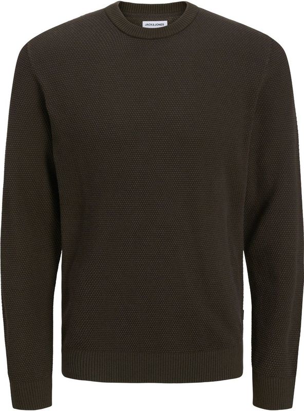 Jack & Jones - Jjeglobe Knit Crew Neck Noos - Bruine Trui