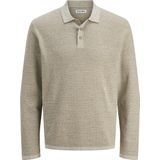 Basic - Gebreide Polo - Blauw - Katoen - Relaxte Pasvorm