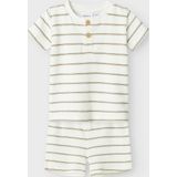 Name It - NBNOTERRY SS TOP SET - Cloud Dancer - 2-delig Huispak