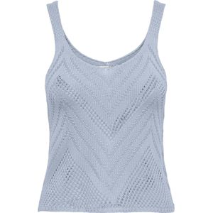 JDY - Jdysun Tank Top - Dames - Zachte Chambray - Gebreide Pasvorm - V-hals - Mouwloos