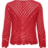 JDY - Gebreide Top - V-Hals - 3/4 Mouwen - Schelp Detail
