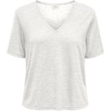 JDY - JDYCAMILLE - T-shirt - Dames - V-hals - Glitterdetail