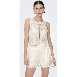 JDY - Jdyeva Top - Zwart - Kant - Regular Fit