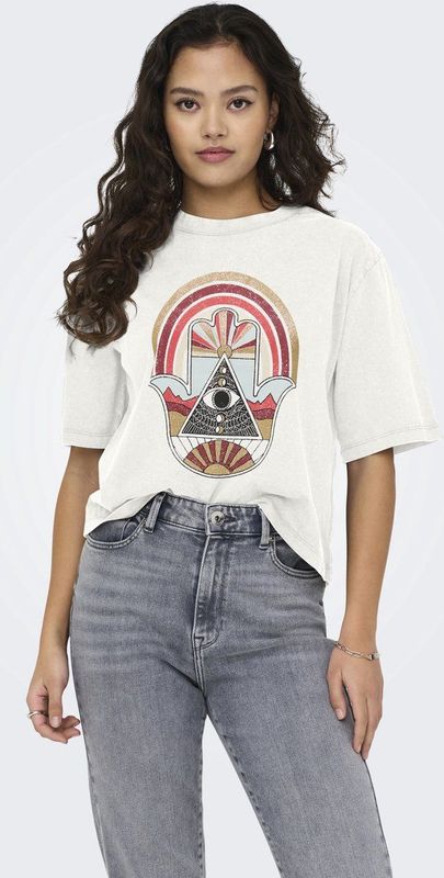 Tops - JDYCARLA S/S Washed Print Top JRS