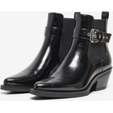 Onlamie - Onlamie-1 - Enkellaarsjes - Imitatieleer - Zwart - Gesp Sluiting