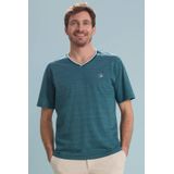 Jack & Jones - Jcocontrast Tee - T-shirt - Esmerald - Katoen/Polyester