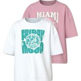 Name It - NKFVEEN 2P SS RLX TOP - T-shirt - Cameo Pink - Set van 2