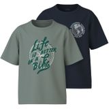 T-shirt - 2-Pack - Ronde Hals - Korte Mouwen - Jersey - Losse Fit