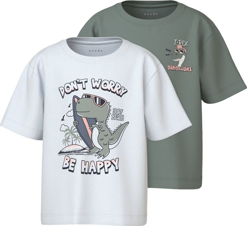 NAME IT - NMMVAGNO 2P - T-shirts - Jongens - Korte Mouwen - Loose Fit