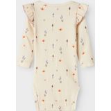 Lange Mouwen Romper - Body - Zacht - Ronde Hals - Drukknoopsluiting - Ruches