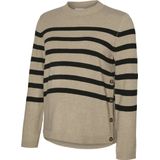 Gebreide Pullover - Regular Fit - O-hals - Lange Mouwen - Geribde Mouwuiteinden