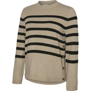 Gebreide Pullover - Regular Fit - O-hals - Lange Mouwen - Geribde Mouwuiteinden