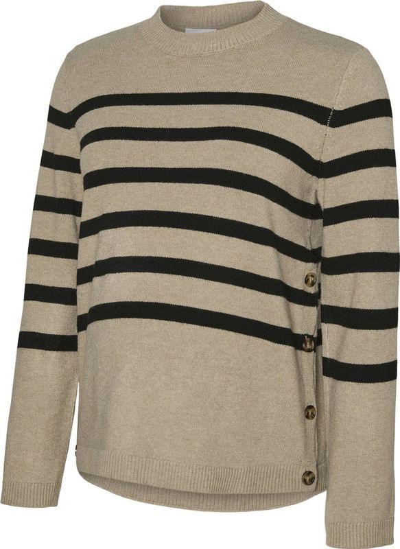 Gebreide Pullover - Regular Fit - O-hals - Lange Mouwen - Geribde Mouwuiteinden