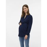 Blouse - Extra Lang - Zwart - Katoen - Met Voedingsfunctie