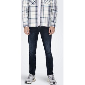 Onsloom - Low Rise Slim Fit - Jeans - Blauw Denim met Zwarte Over-dye