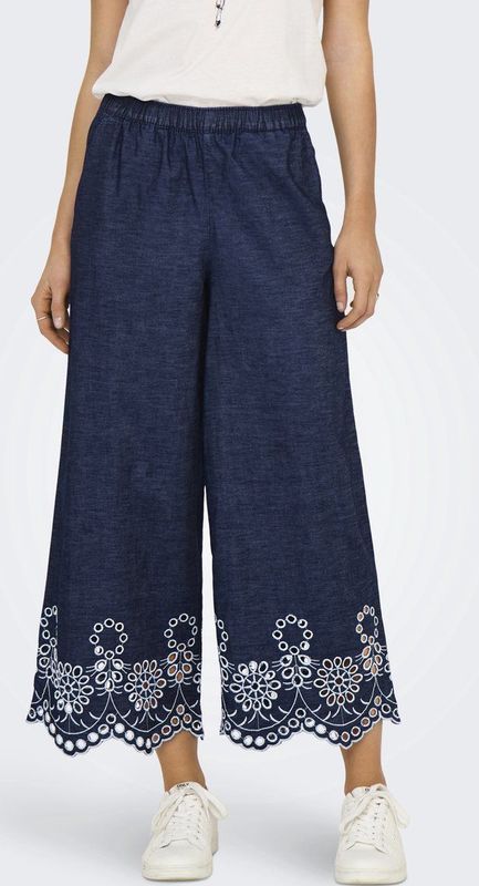 Jacqueline de Yong - Lange Damesbroek - Blauw - 100% Katoen