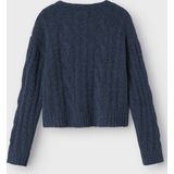 Gebreide Trui - Kabelpatroon - Lange Mouwen - Ronde Hals