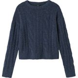 Gebreide Trui - Kabelpatroon - Lange Mouwen - Ronde Hals