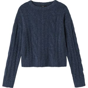 Gebreide Trui - Kabelpatroon - Lange Mouwen - Ronde Hals