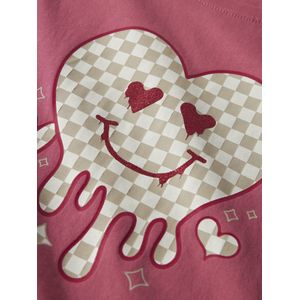 T-shirt - Glitterprint - Jersey - Korte Mouwen - Ronde Hals