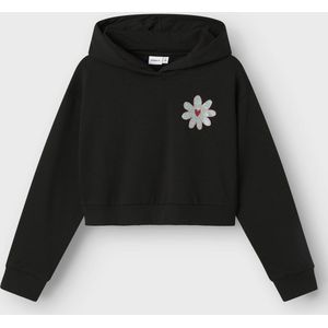 Sweatshirt - Glitterprint - Ronde Hals - Lange Mouwen - Geribde Manchetten