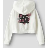 Hoodie - Glitterprint - Geborstelde Sweatstof - Ronde Hals - Lange Mouwen