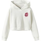 Hoodie - Glitterprint - Geborstelde Sweatstof - Ronde Hals - Lange Mouwen