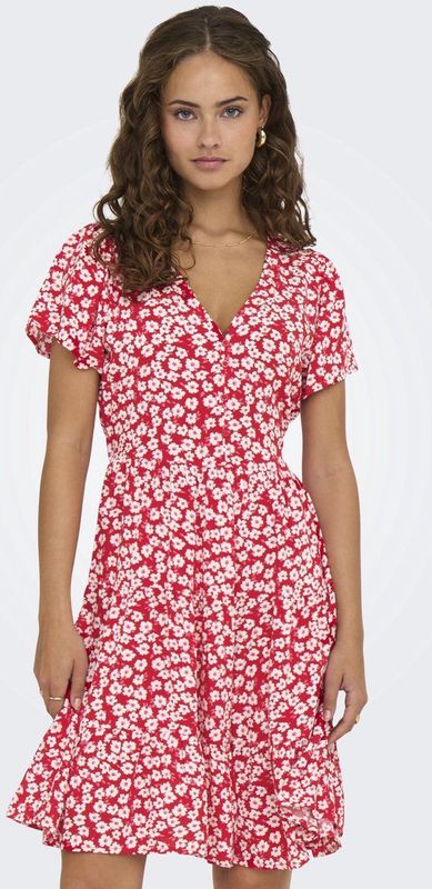 Jacqueline De Yong - Sezen Life Dress - Jurk - Rood