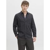 Jack & Jones - JJECLASSIC MELANGE SHIRT - Overhemd - Grijs - Regular Fit