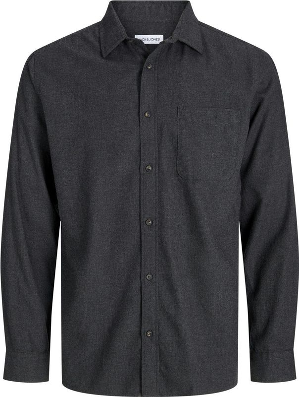Jack & Jones - JJECLASSIC MELANGE SHIRT - Overhemd - Grijs - Regular Fit