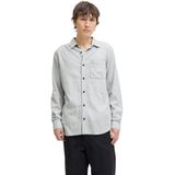 Jack & Jones - JJECLASSIC MELANGE SHIRT - Overhemd - Grijs - Regular Fit