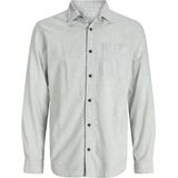 Jack & Jones - JJECLASSIC MELANGE SHIRT - Overhemd - Grijs - Regular Fit