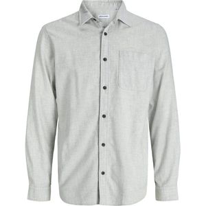 Jack & Jones - JJECLASSIC MELANGE SHIRT - Overhemd - Grijs - Regular Fit