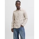 Jack & Jones - JJECLASSIC MELANGE SHIRT - Overhemd - Grijs - Regular Fit