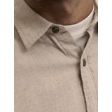 Jack & Jones - JJECLASSIC MELANGE SHIRT - Overhemd - Grijs - Regular Fit