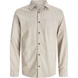 Jack & Jones - JJECLASSIC MELANGE SHIRT - Overhemd - Grijs - Regular Fit