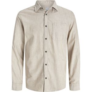 Jack & Jones - JJECLASSIC MELANGE SHIRT - Overhemd - Grijs - Regular Fit