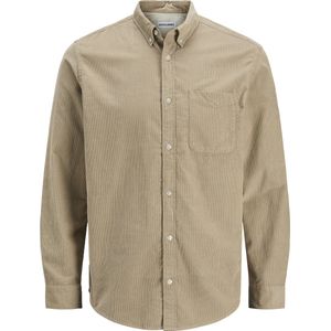 Jack & Jones - JJECLASSIC CORD SHIRT - Overhemd - Grijs - Regular Fit