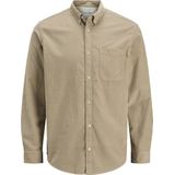 Jack & Jones - JJECLASSIC CORD SHIRT - Overhemd - Grijs - Regular Fit